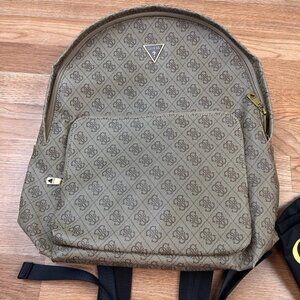 Guess Men's Vezzola Logo Backpack Beige with Dustbag NEW